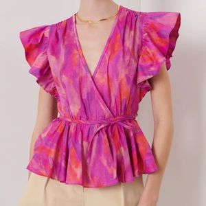 Derek Lam 10 Crosby Ember V-Neck Wrap Top